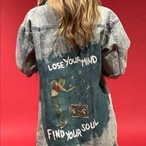 Hand painted denim jacket